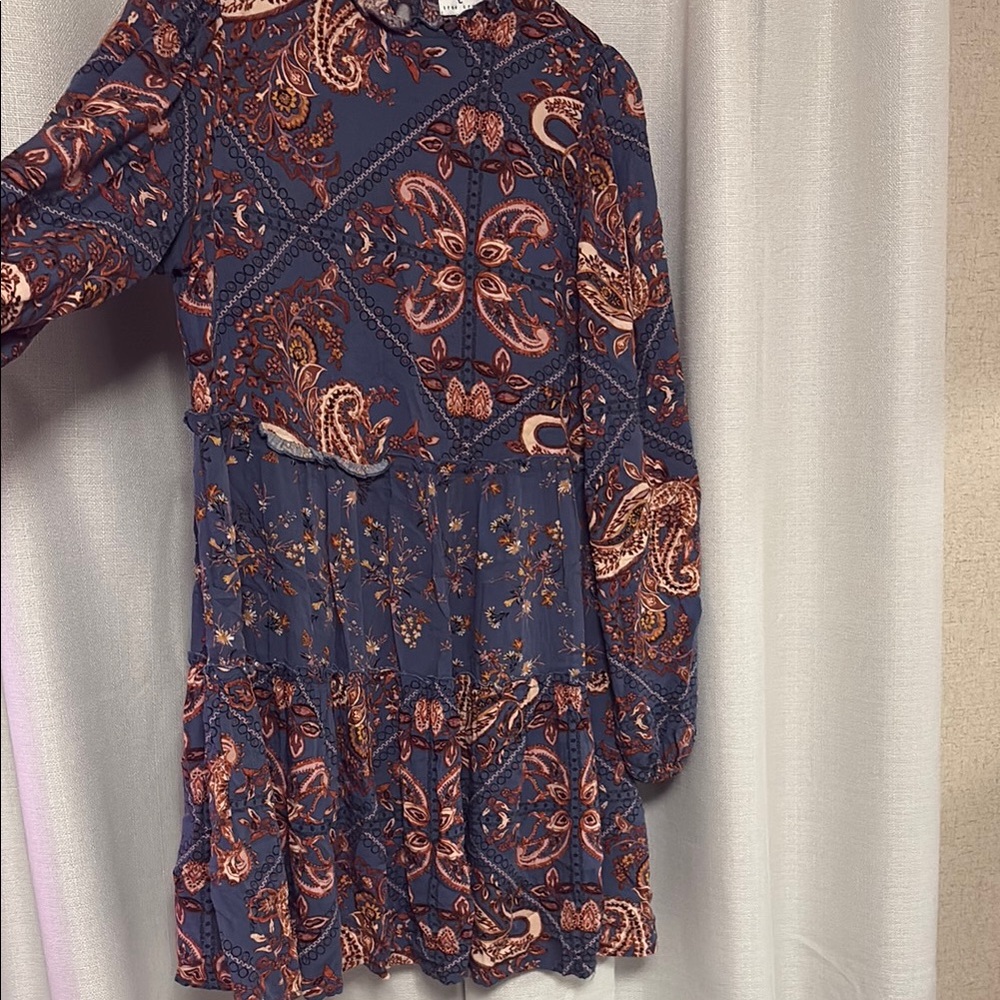 Belk Paisley Print Midi Dress - Blue and Brown
